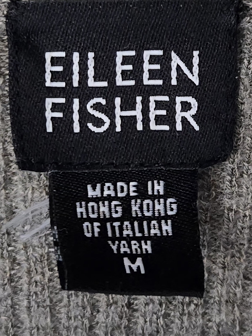 Eileen Fisher 100% Wool Ribbed Open Front Cardigan Gray Size M coastal,lagenlook